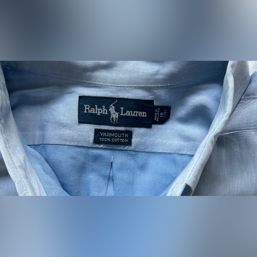 Ralph Lauren Polo Long Sleeve Shirt 18/36-37 - Picture 2 of 3